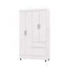 Combo Closet Vekkahome Americano 6 y 4 Puertas Blanca