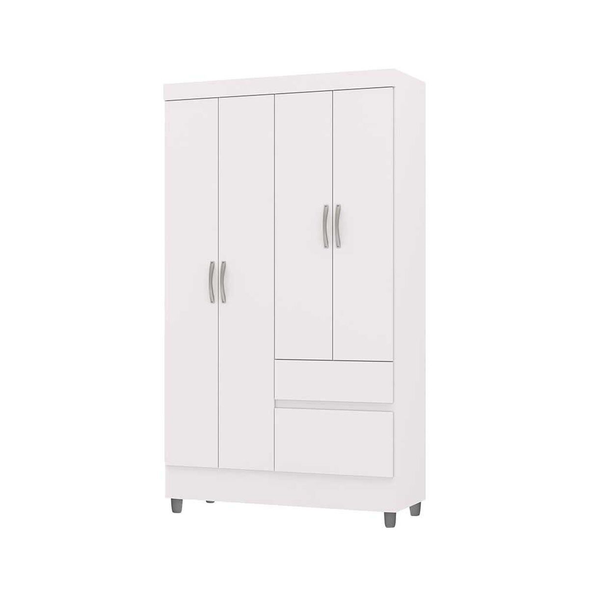 Combo Closet Vekkahome Americano 6 y 4 Puertas Blanca