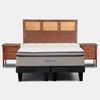 Cama Europea Simmons 2 Plazas Sky + Respaldo + 2 Veladores
