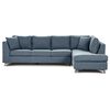 Sofá Seccional Derecho Rosen Carter 3-1 Cuerpos Denim