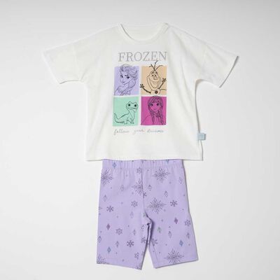 Conjunto Polera+Short Niña Frozen