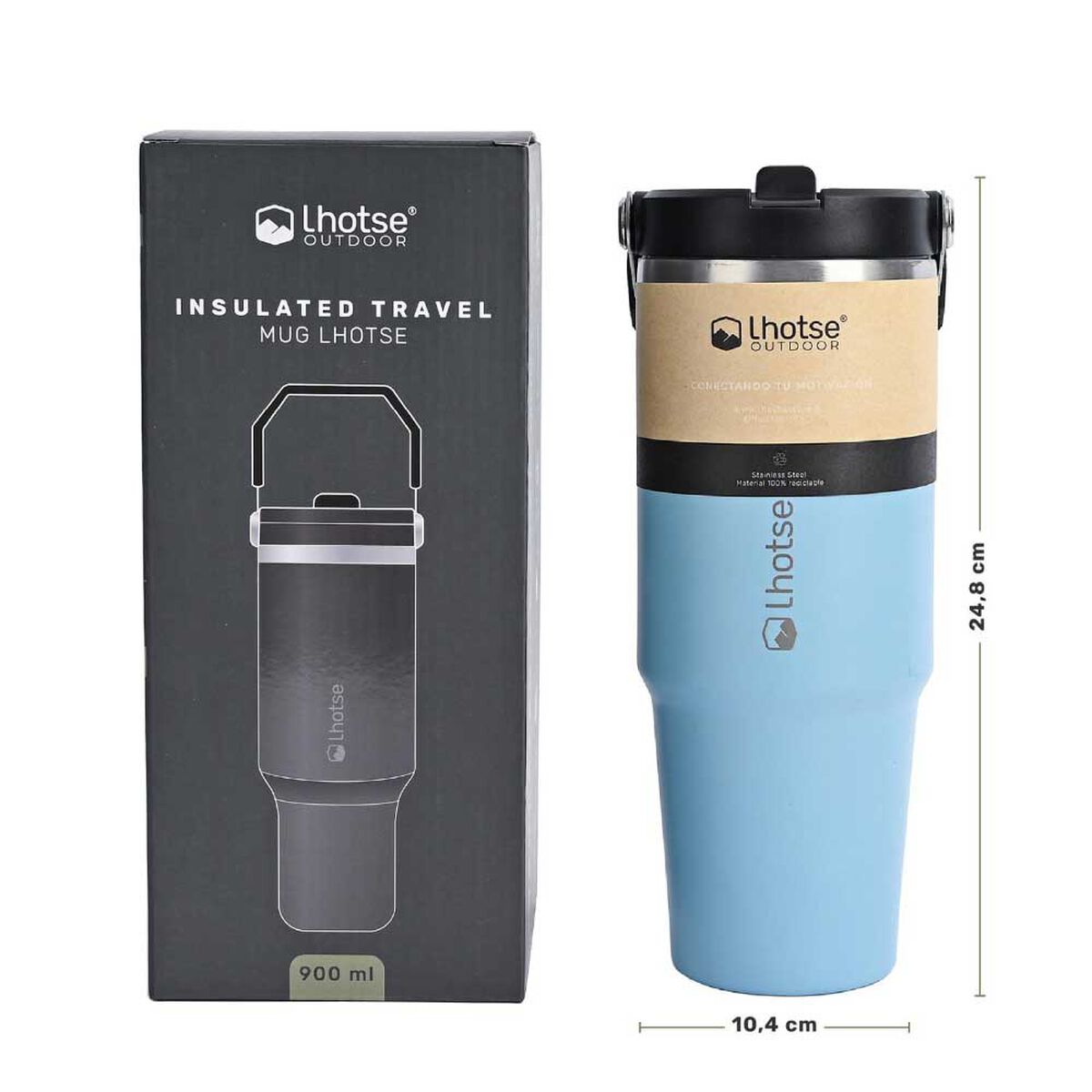 Botella Térmica Insulada Lhotse Travel Mug 900 ml Azul
