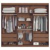 Clóset Onessta Buriti 6 Puertas 4 Cajones Jatoba Grafito