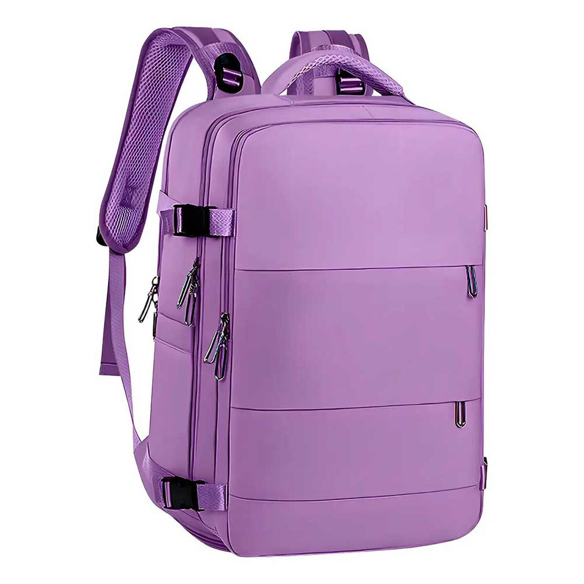 Mochila de Viaje Morada Laptop Compartimento Zapatos Impermeable De Gaune