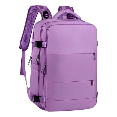 Mochila de Viaje Morada Laptop Compartimento Zapatos Impermeable De Gaune