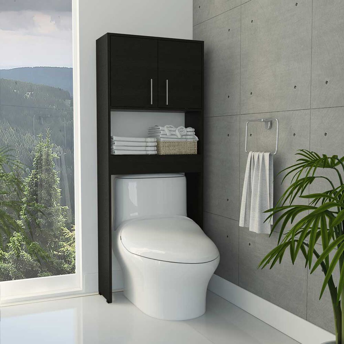 Optimizador de Baño TuHome Barcelona 2 Puertas Wengue