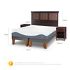 Cama Europea CIC Base Dividida King Alaska + Respaldo + 2 Veladores
