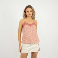 Blusa Sin Mangas Mujer Icono Rosado