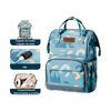 Mochila Maternal Impermeable con Usb Lubabycas Azul