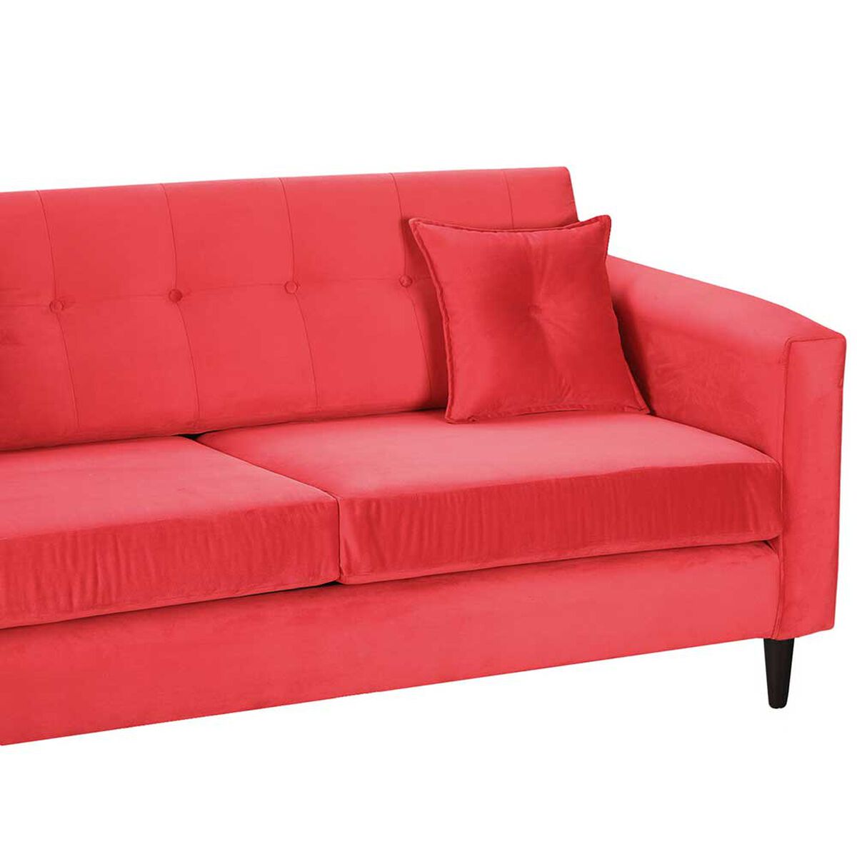 Sof&aacute; Bodevir New Retro Felpa 00 3 Cuerpos Rojo