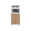 Mueble De Microondas Tuhome Sedona 2 P Blanco Y Fresno Europeo