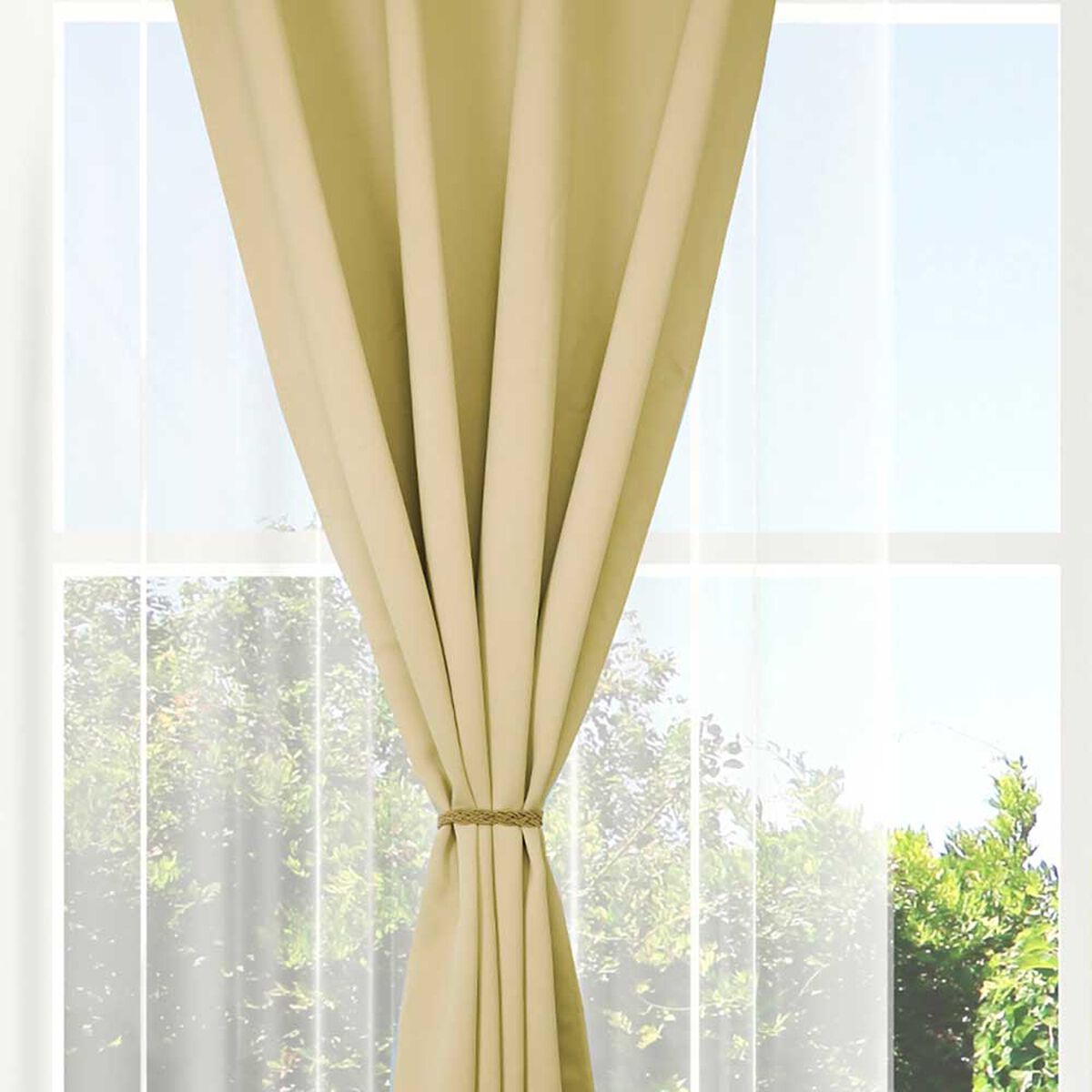 Cortina Blackout Tejido Doral Victoria 220 x 140 cm 8 Piezas Beige