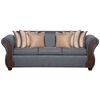 Juego de Living Ruzam Mobel Marsella Sof&aacute; 3 Cuerpos + Dos Sillones 1 Cuerpo Lino Gris