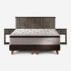 Cama Europea Rosen Base Dividida 2 Plazas Nest + Respaldo + 2 Veladores Ray