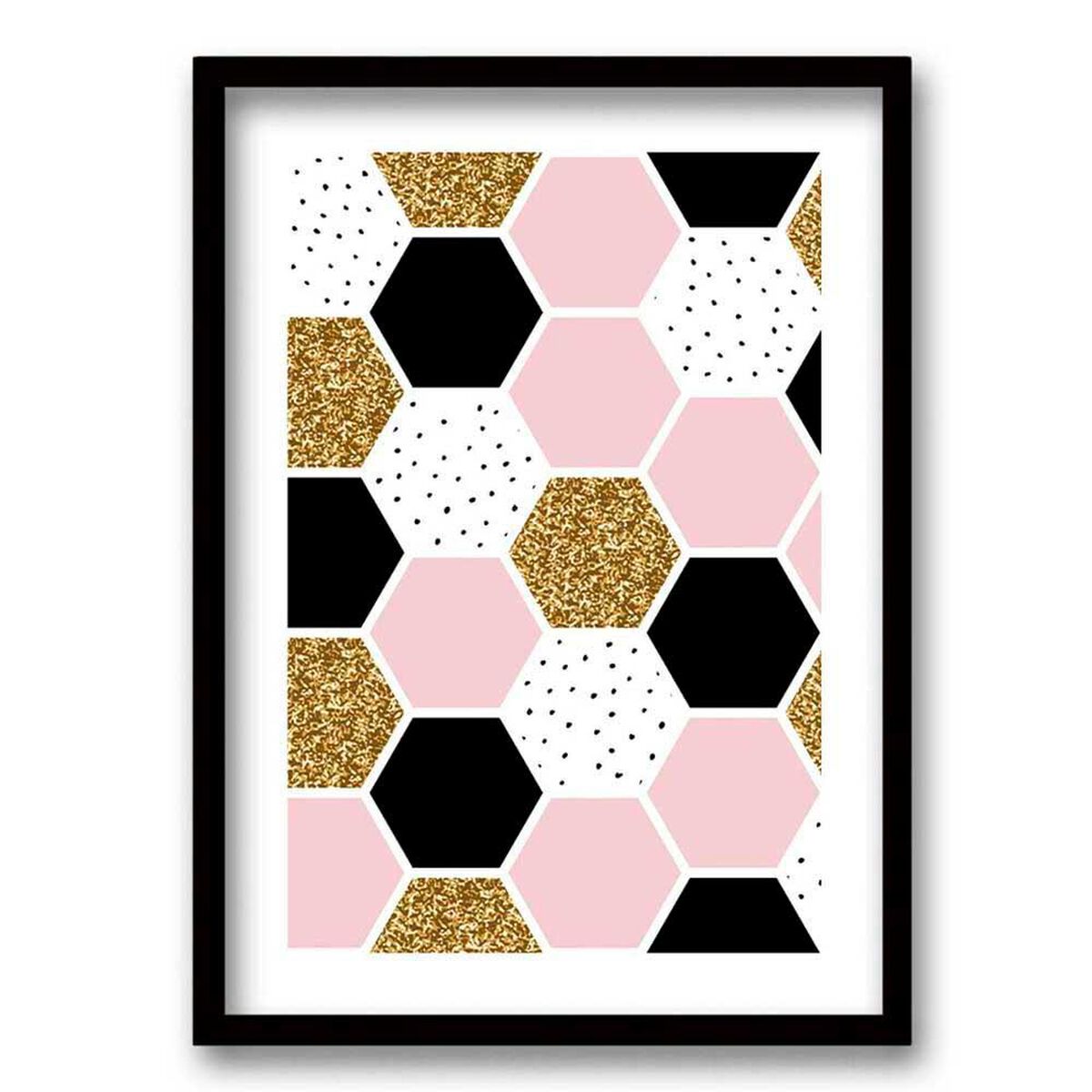Cuadro Decorativo Retela Golden Honeycomb 50 x 35 cm