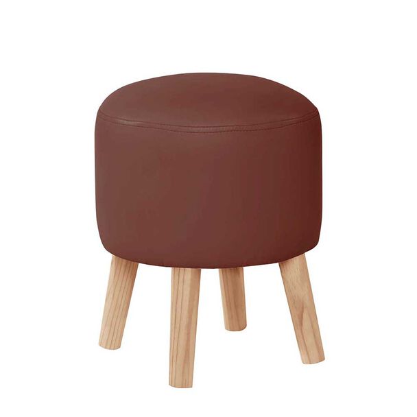 Pouf Latam Home Nantes PU Chocolate