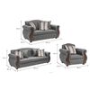 Juego de Living Innovamuebles New Bugambilia Sofá 3 Cuerpos + Sofá 2 Cuerpos + Butaca 1 Cuerpo 1 Cuerpo Beige  