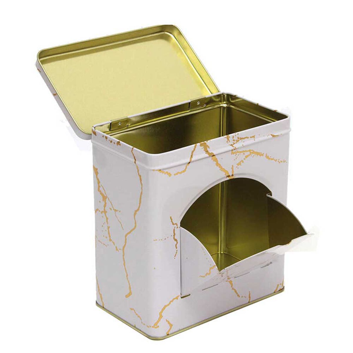 Lata Decorativa Metal Vgo 18 x 15 cm Blanco