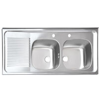 Lavaplatos Izquierdo Sobrepuesto con Rebalse Splendid 120x500 cm