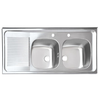 Imagen 1 del producto Lavaplatos Izquierdo Sobrepuesto con Rebalse Splendid 120x500 cm