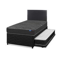 Cama Nido Flex 1,5 Plazas Black + Respaldo Modern