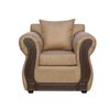 Juego de Living Almore Atenea PU Sofá 3 Cuerpos + Dos Sillones 1 Cuerpo Beige