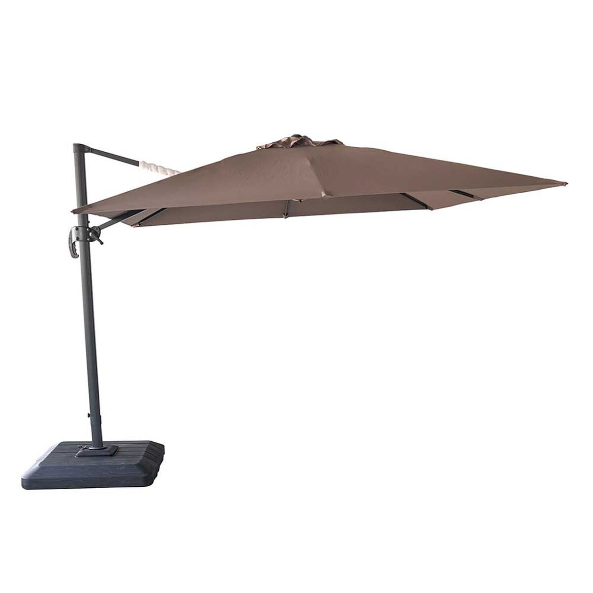 Quitasol Lateral Vincenzi Khaki 300 x 300 cm Café