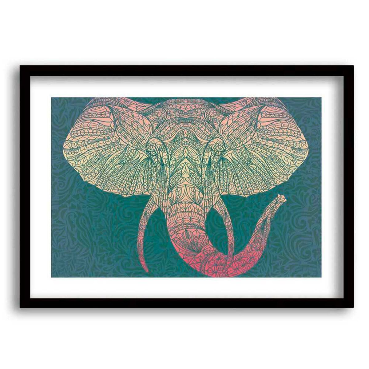 Cuadro Decorativo Retela Cuadro Elephant Line 50x35 50 x 35 cm