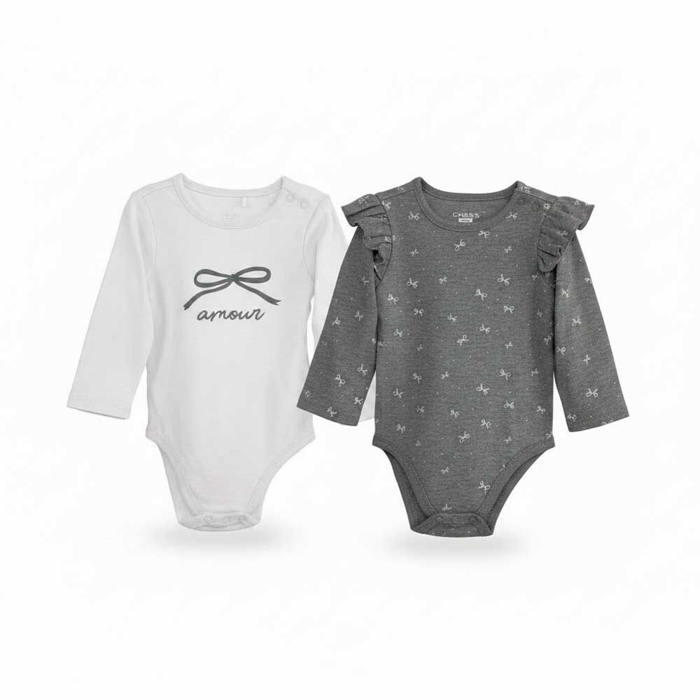 Pack 2 Body Bebé de Algodón Chess Baby