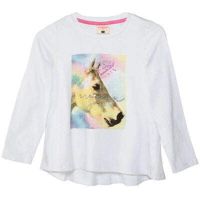 Polera Manga Larga de Algodón Niña Chess