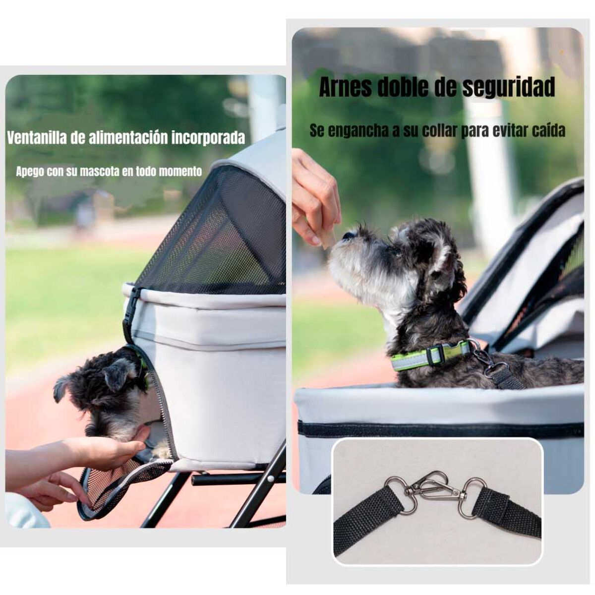 Coche para Mascota LuBabycas A101 Gris
