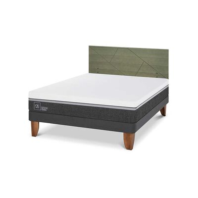 Imagen 2 del producto Cama Europea CIC 2 Plazas Ortopedic Advance + Respaldo Villarrica Olivo