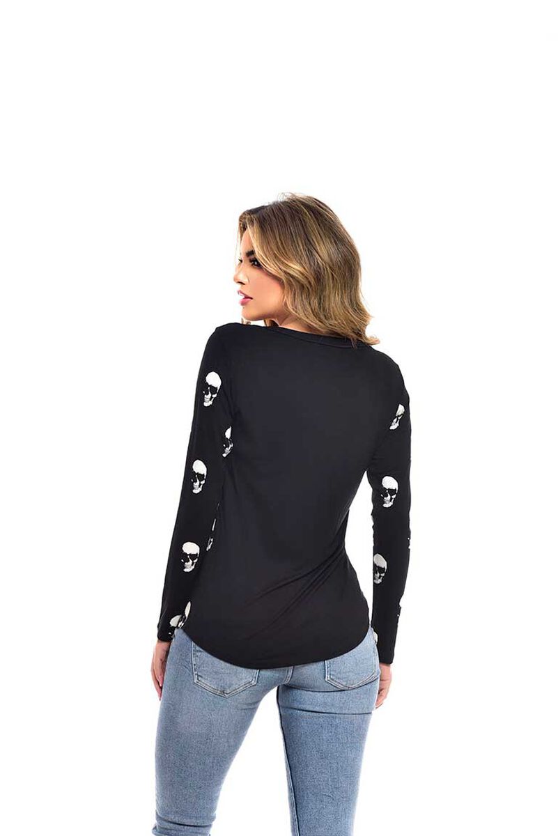 Polera Manga Larga Mujer Rock Caviar