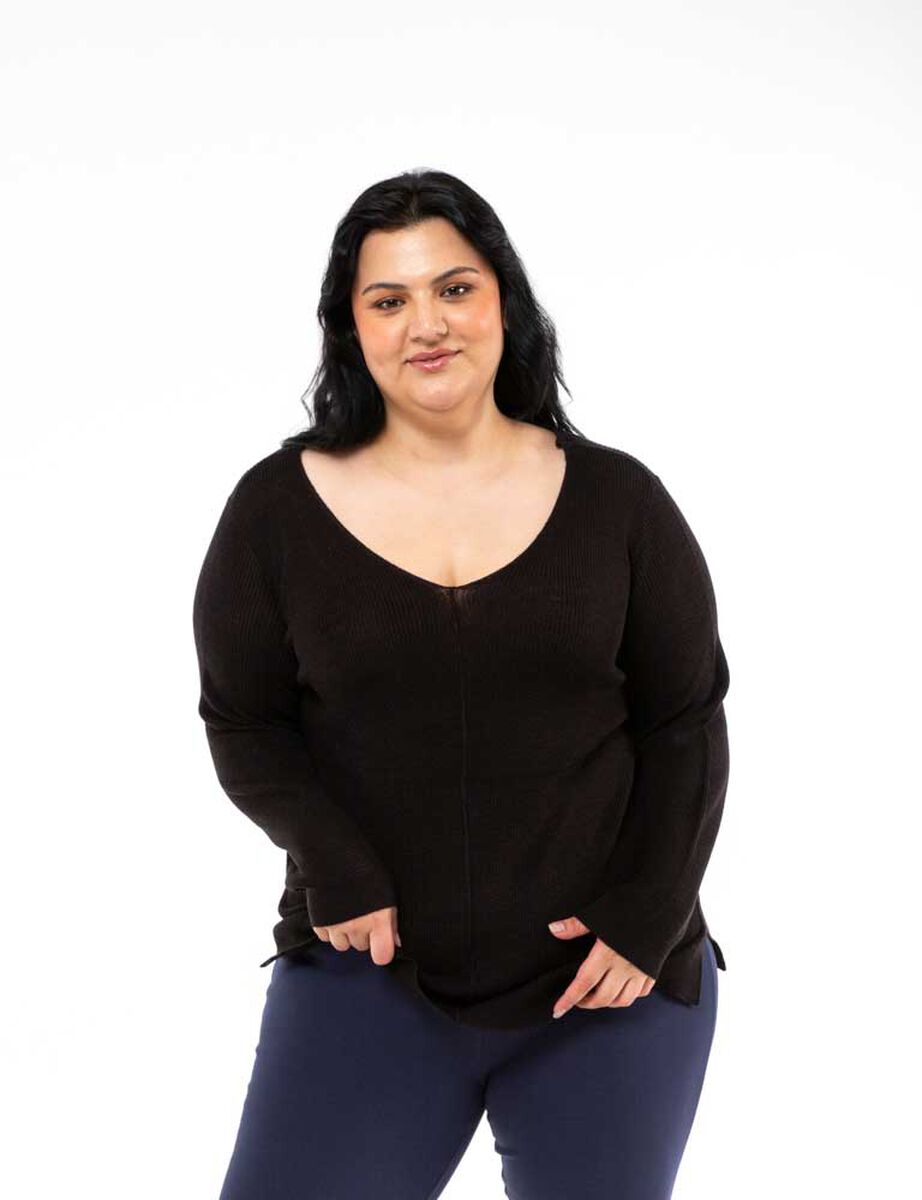 Sweater Cuello V Mujer Extralindas