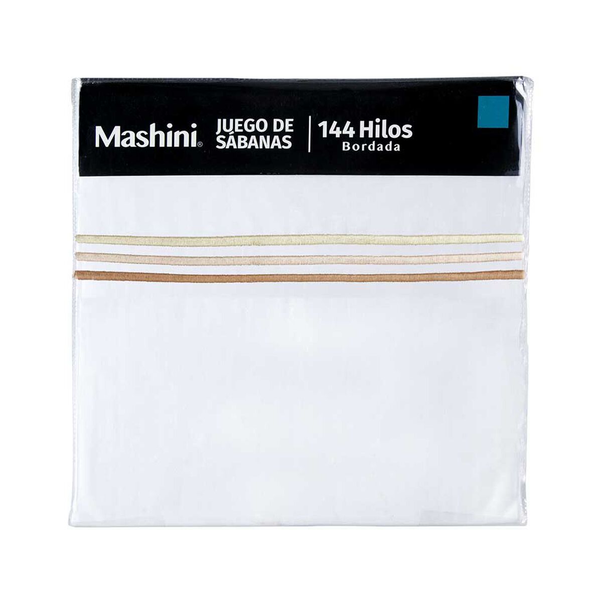 Juego de Sábanas Mashini 144 Hilos 2 Plazas Line Beige