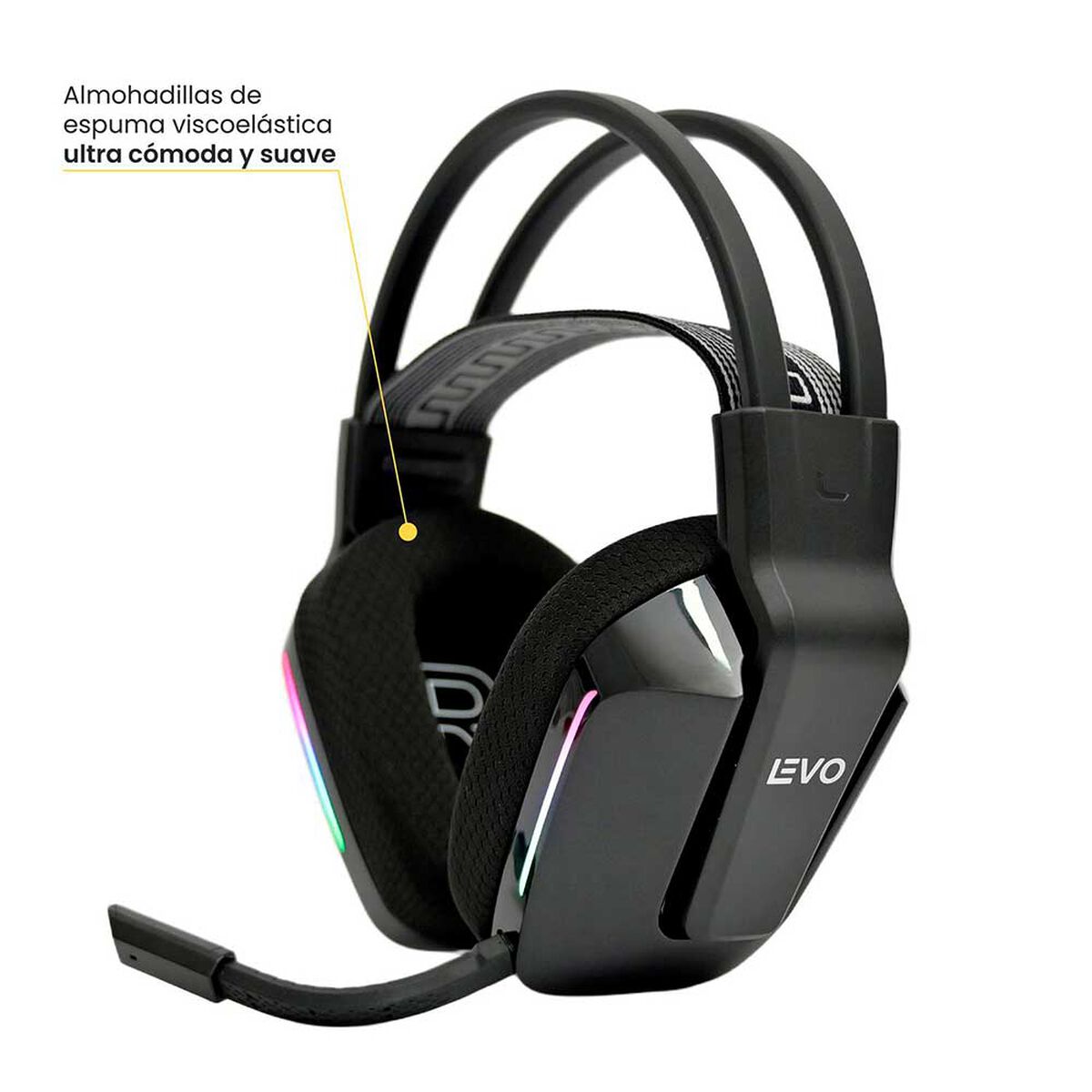 Audífono Gamer Inalámbrico Zenit Elite Bluetooth Rgb LEVO