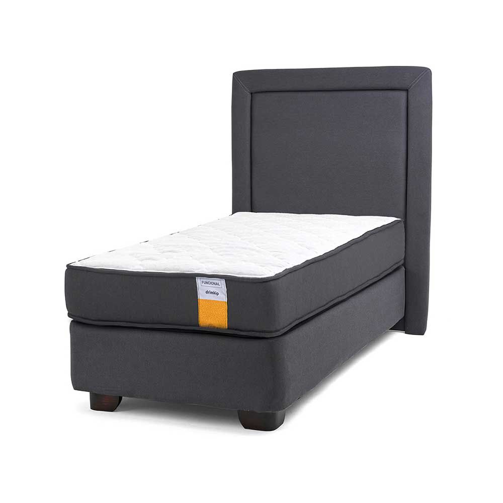 Cama Americana Drimkip 1,5 Plazas Funcional + Respaldo