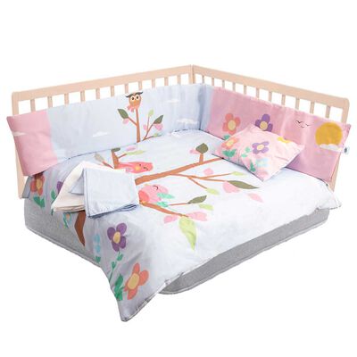 Set Cuna 5 Piezas Pajarito Rosado Bebesit