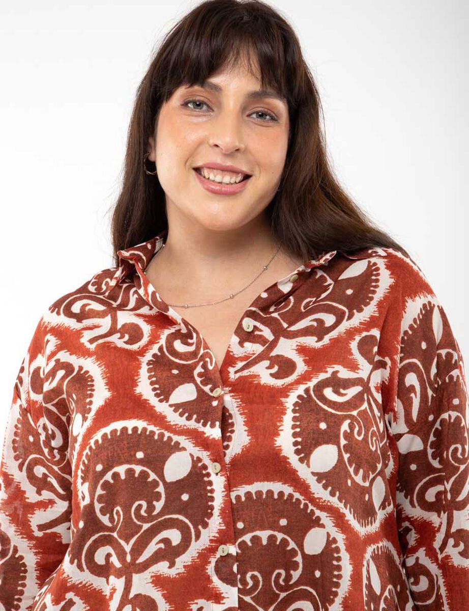 Blusa Estampada Manga Larga Mujer Extralindas