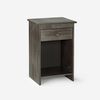 Cama Europea Rosen 2 Plazas Pratta + Respaldo + 2 Veladores Tabor Grafito