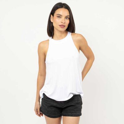 Polera Sin Mangas Mujer Fiorucci Blanco, Navy