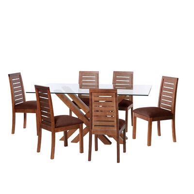 Juego de Comedor Latam Home Merida 6 Sillas Chocolate