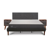 Cama Europea CIC King Smart + Respaldo Eufrates + 2 Veladores