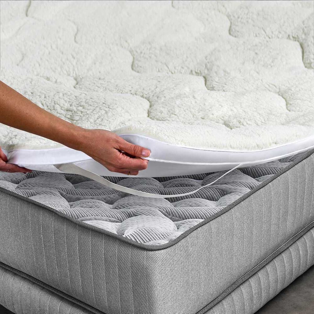 Topper American Family 2 Plazas Liso Blanco