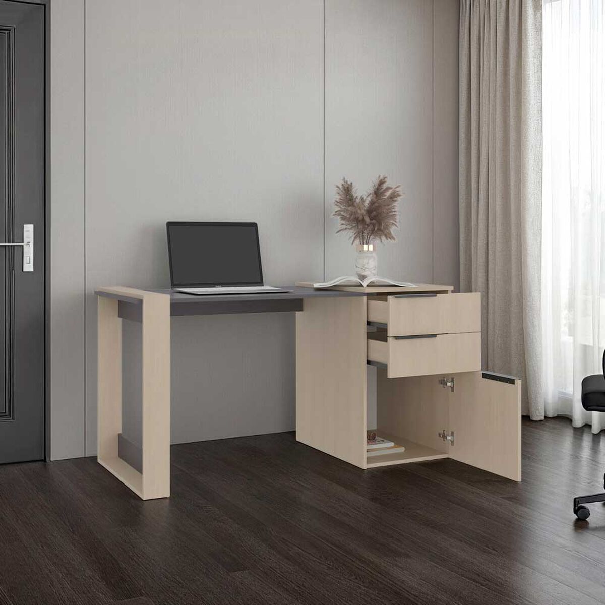 Escritorio Tuhome Office Cartagena Plomo