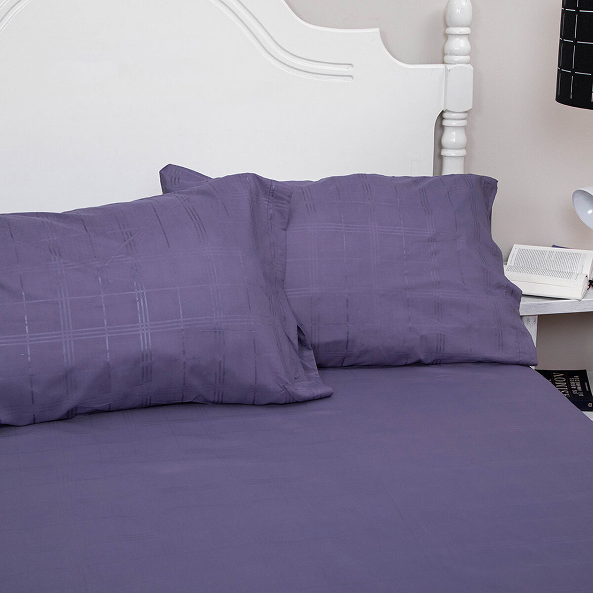 Juego de Sábanas Doral 2 Plazas Embossed Morado