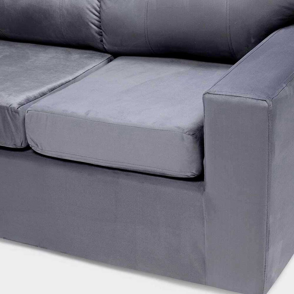 Sof&aacute; Seccional Izquierdo Almore Italia 5 Cuerpos Gris