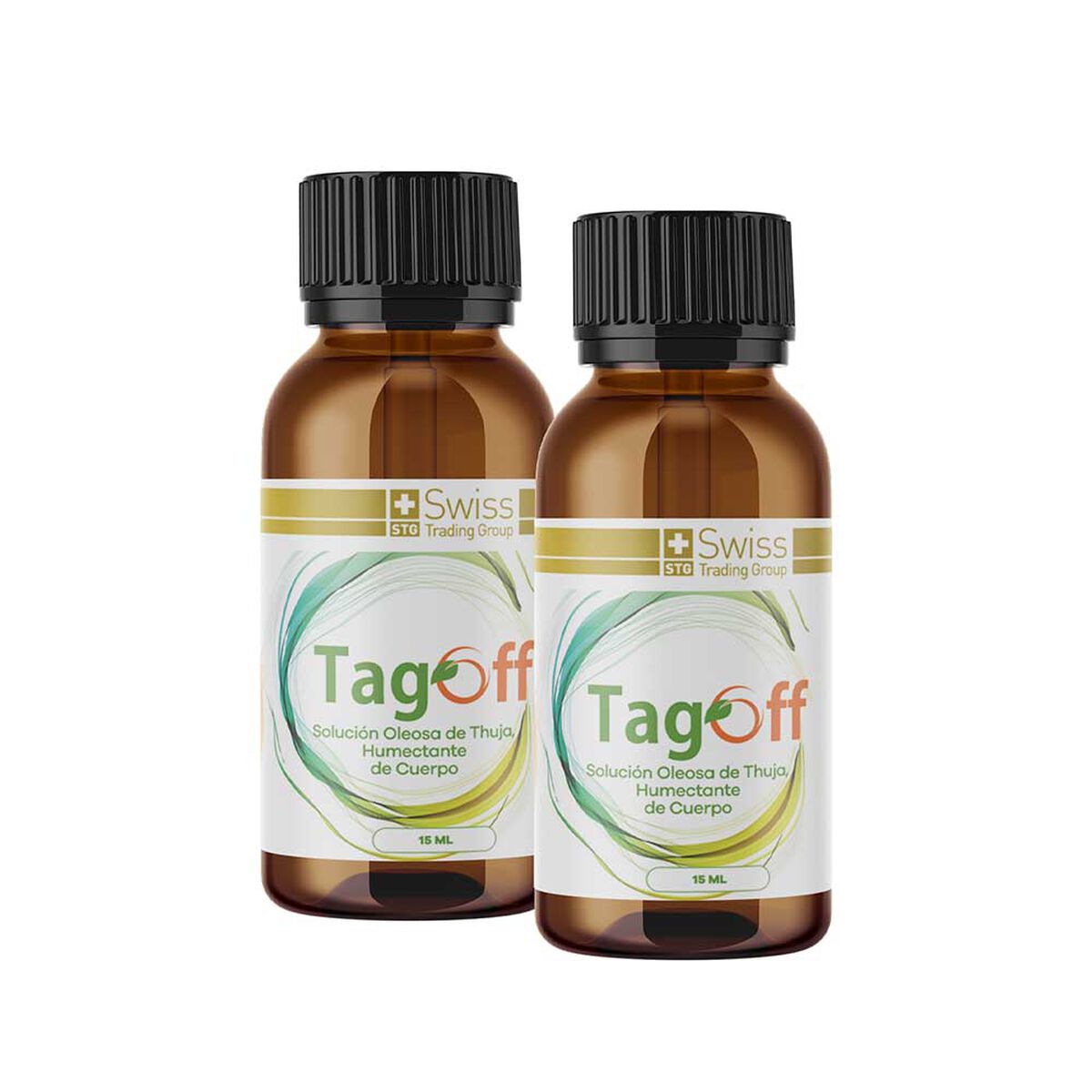 Tag Off 2 Estuches Con Un Frasco De 15 Ml cada uno