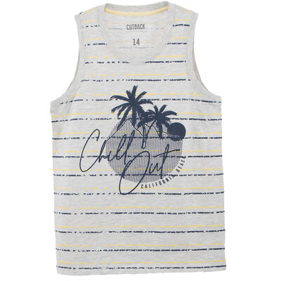 Imagen 1 del producto Polera sin Mangas de Algodón Niño Cutback Blanco