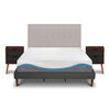 Cama Europea CIC King Alaska + Respaldo + 2 Veladores